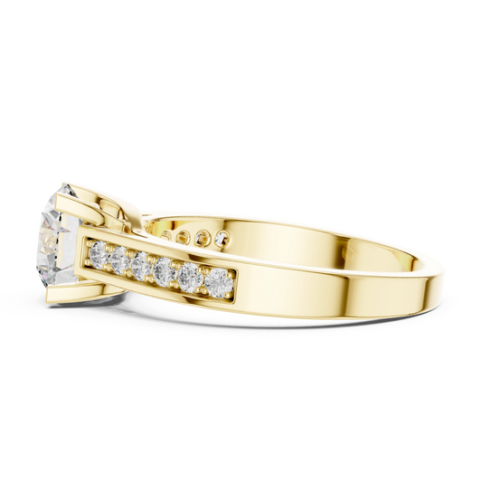 Aurevia Radiant Channel Diamond Ring