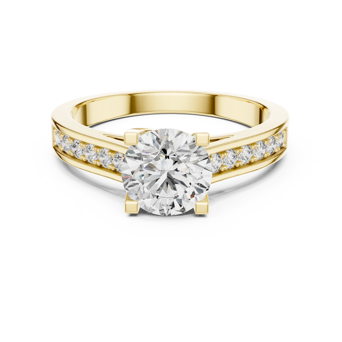 Aurevia Radiant Channel Diamond Ring