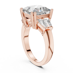 Aurevia Radiant Trillia Three-Stone Diamond Ring