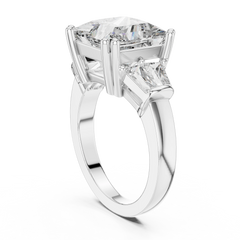 Aurevia Radiant Trillia Three-Stone Diamond Ring