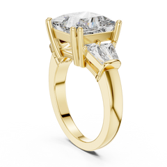 Aurevia Radiant Trillia Three-Stone Diamond Ring