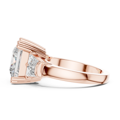 Aurevia Radiant Trillia Three-Stone Diamond Ring