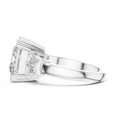 Aurevia Radiant Trillia Three-Stone Diamond Ring