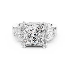 Aurevia Radiant Trillia Three-Stone Diamond Ring