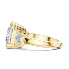 Aurevia Radiant Trillia Three-Stone Diamond Ring