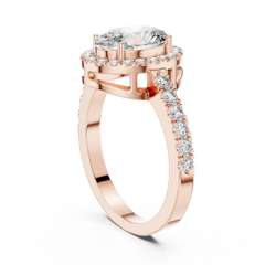 Aurevia Oval Radiance Halo Diamond Ring