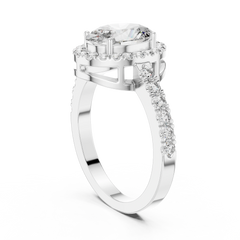 Aurevia Oval Radiance Halo Diamond Ring