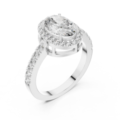 Aurevia Oval Radiance Halo Diamond Ring