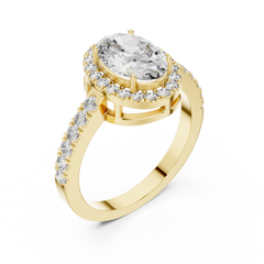Aurevia Oval Radiance Halo Diamond Ring