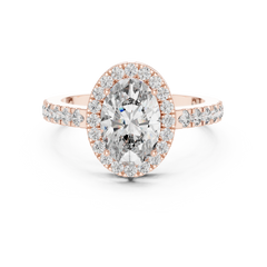 Aurevia Oval Radiance Halo Diamond Ring