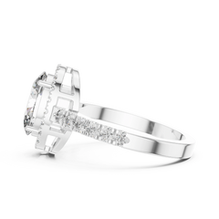Aurevia Oval Radiance Halo Diamond Ring