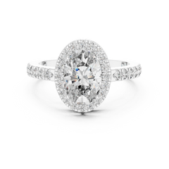Aurevia Oval Radiance Halo Diamond Ring