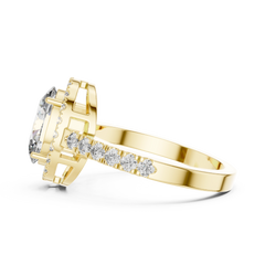Aurevia Oval Radiance Halo Diamond Ring