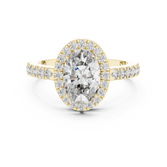 Aurevia Oval Radiance Halo Diamond Ring
