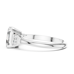 Aurevia Imperial Asscher Triad Diamond Ring