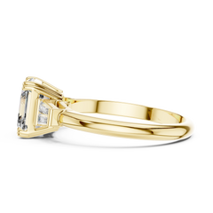 Aurevia Imperial Asscher Triad Diamond Ring