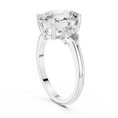Aurevia Oval Radiance Three-Stone Diamond Ring