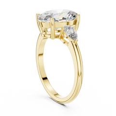 Aurevia Oval Radiance Three-Stone Diamond Ring