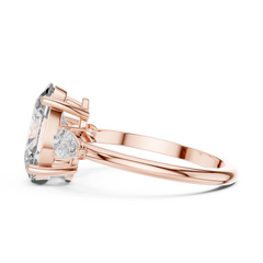 Aurevia Oval Radiance Three-Stone Diamond Ring