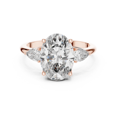 Aurevia Oval Radiance Three-Stone Diamond Ring