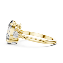 Aurevia Oval Radiance Three-Stone Diamond Ring