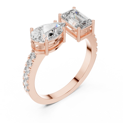 Aurevia Twin Radiance Bypass Diamond Ring