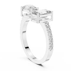 Aurevia Twin Radiance Bypass Diamond Ring