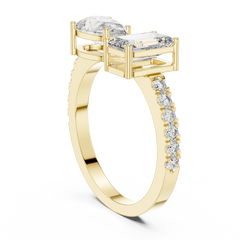 Aurevia Twin Radiance Bypass Diamond Ring