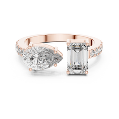 Aurevia Twin Radiance Bypass Diamond Ring