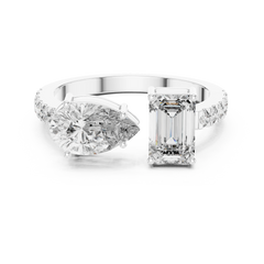 Aurevia Twin Radiance Bypass Diamond Ring