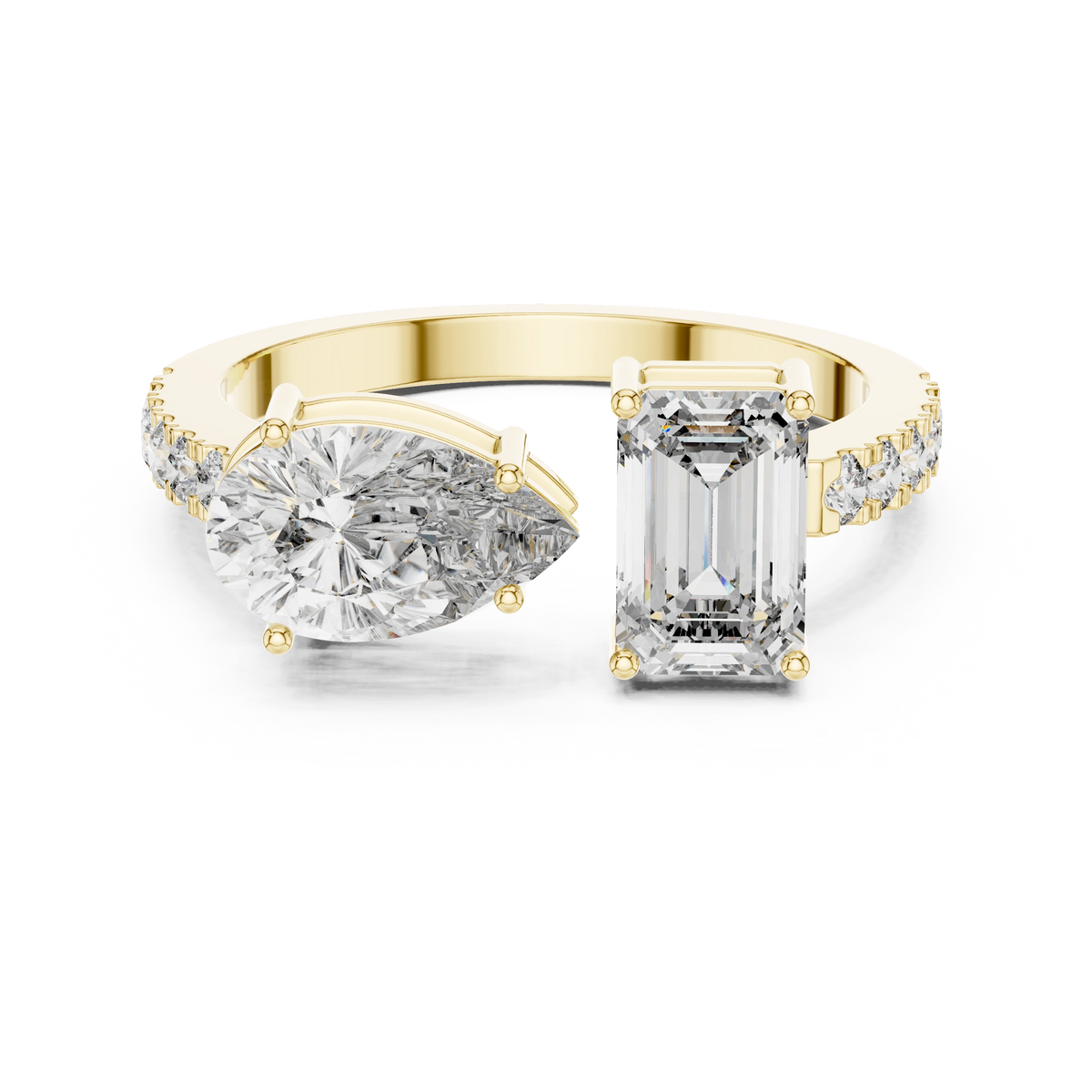 Aurevia Twin Radiance Bypass Diamond Ring