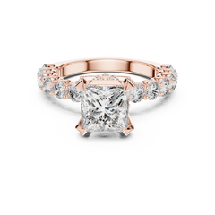 Aurevia Regal Radiance Princess-Cut Diamond Ring