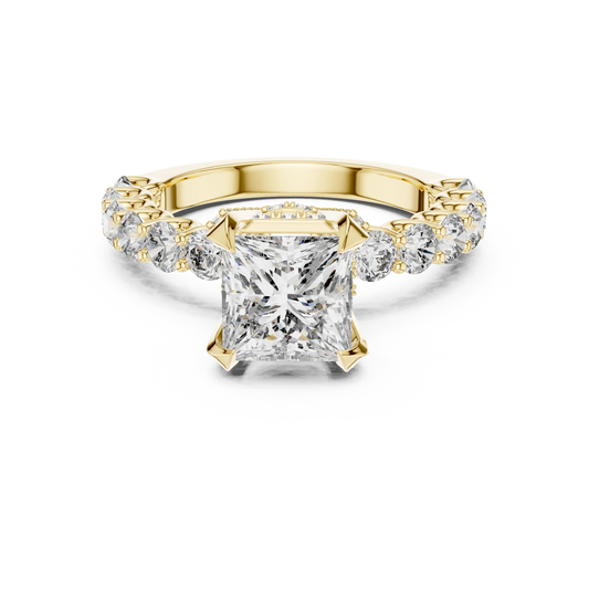 Aurevia Regal Radiance Princess-Cut Diamond Ring