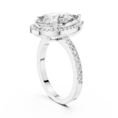 Aurevia Royal Teardrop Halo Diamond Ring