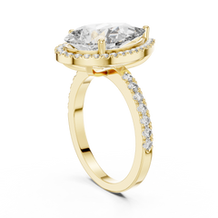 Aurevia Royal Teardrop Halo Diamond Ring