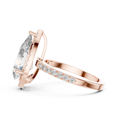 Aurevia Royal Teardrop Halo Diamond Ring