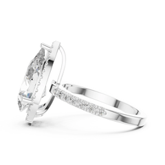 Aurevia Royal Teardrop Halo Diamond Ring