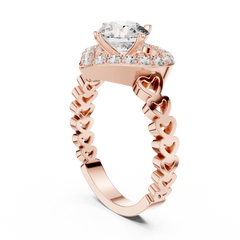 Aurevia Eternal Heart Halo Diamond Ring