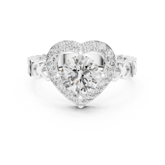 Aurevia Eternal Heart Halo Diamond Ring