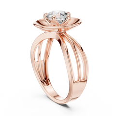 Aurevia Golden Aura Dome Diamond Ring