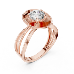 Aurevia Golden Aura Dome Diamond Ring