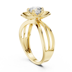 Aurevia Golden Aura Dome Diamond Ring