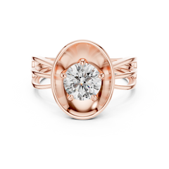 Aurevia Golden Aura Dome Diamond Ring
