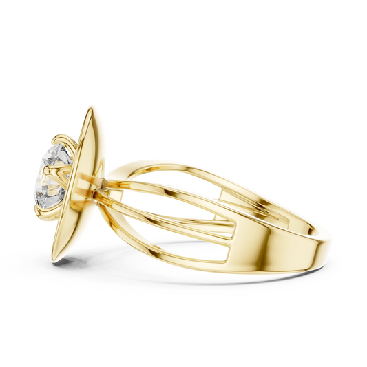 Aurevia Golden Aura Dome Diamond Ring