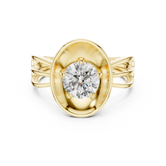 Aurevia Golden Aura Dome Diamond Ring