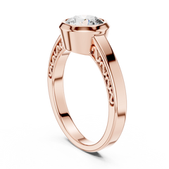 Aurevia Regal Aura Bezel Diamond Ring