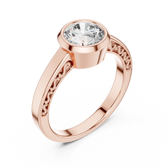 Aurevia Regal Aura Bezel Diamond Ring