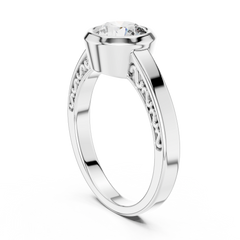 Aurevia Regal Aura Bezel Diamond Ring