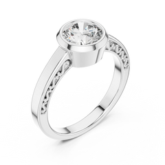 Aurevia Regal Aura Bezel Diamond Ring