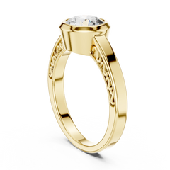 Aurevia Regal Aura Bezel Diamond Ring
